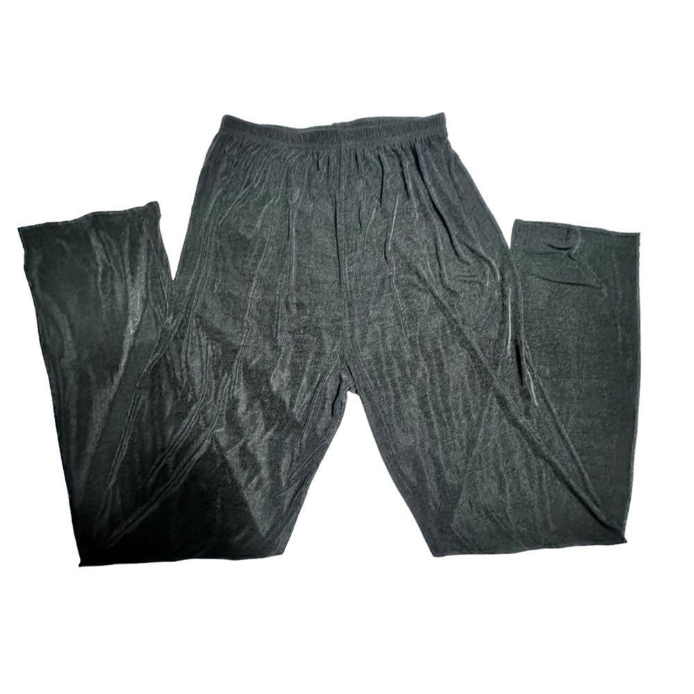 90’s Vintage Claudia Richard’s Black Shimmery Pull On Pants Size Medium
